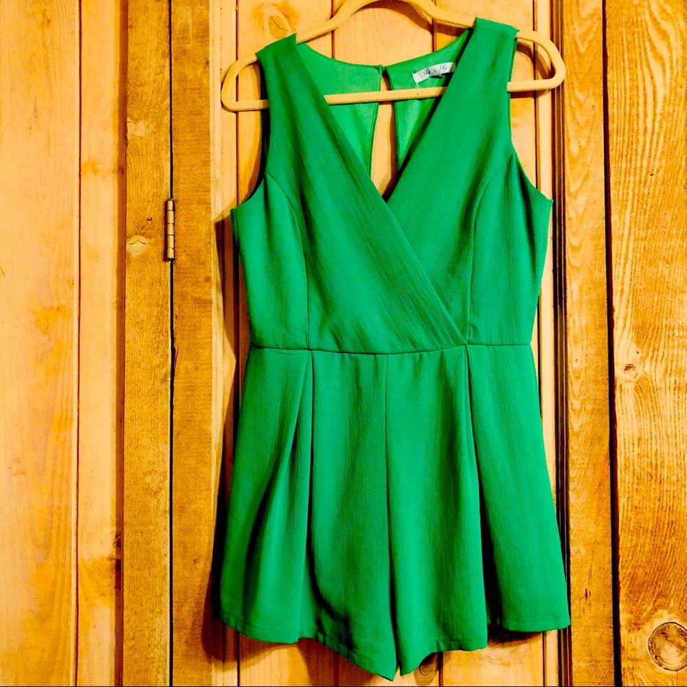 Classy Green Romper